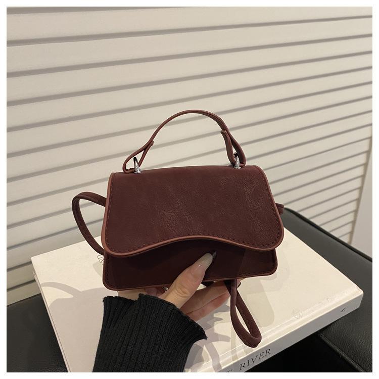 Hand-held Single-shoulder Crossbody Large-capacity Casual Fashionable Texture Small Square Bag
