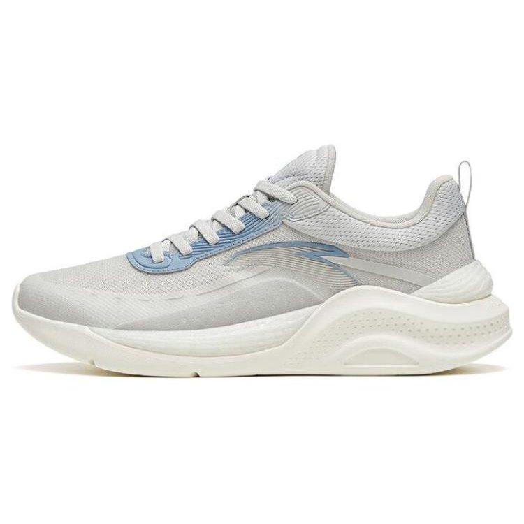 Anta Slip Resistant Abrasion Resistant Low Top Training Shoes Men's Gray Blue 112327718-1