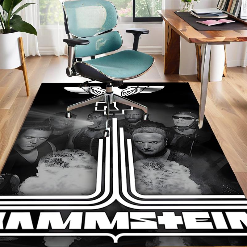 1pc Rammstein3 Design Area Rug - Non-Slip, Soft & Cozy Floor Mat for Living Room, Bedroom, Office - Indoor/Outdoor Decorative Carpet