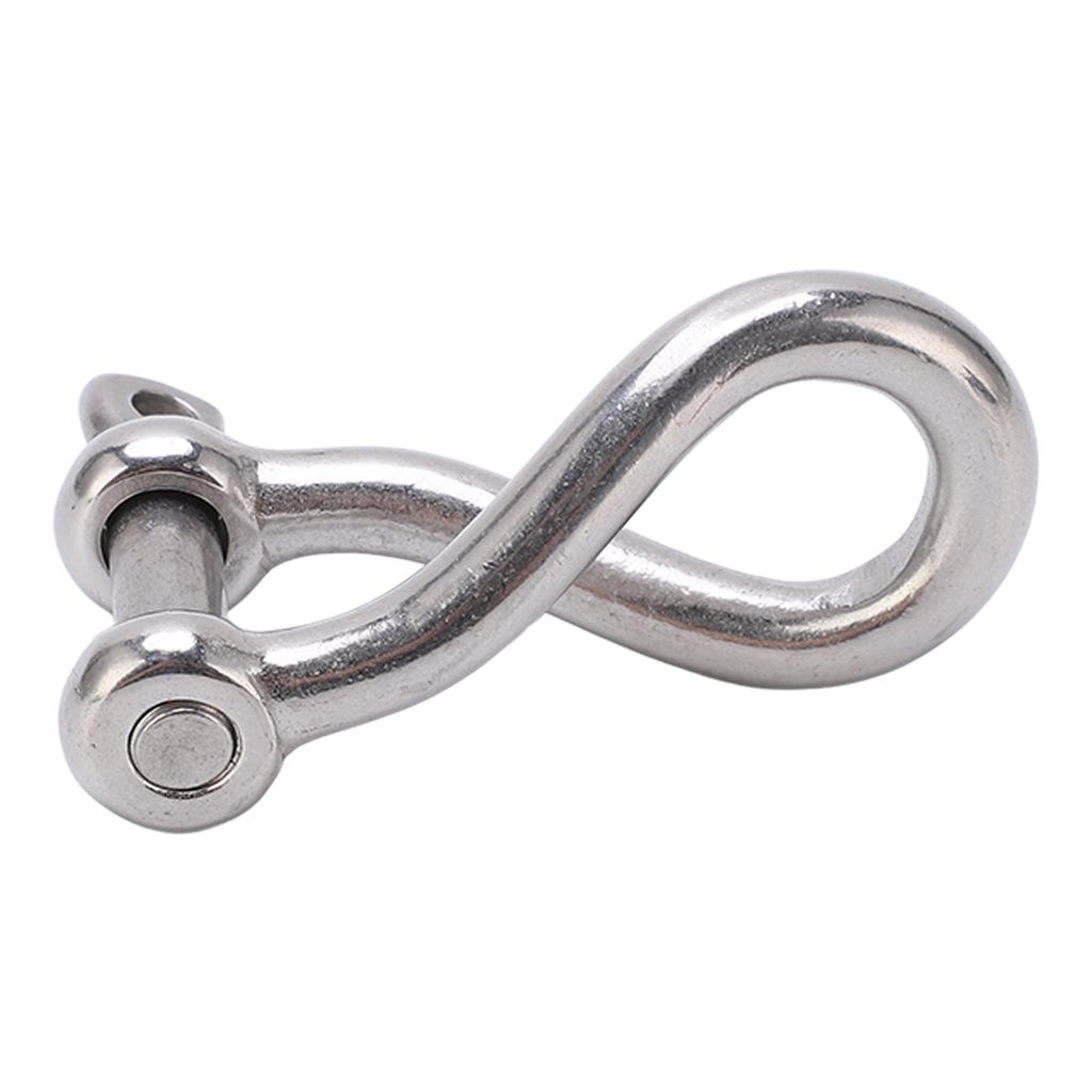 Stainless Steel Twist Shackle Marine Grade 8mm Yacht Boat Twisted Anchor Shackle (M8)