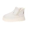 Plus Size Women's Thick Sole Winter Snow Boots - Fur-Lined, Low Cut, Warm Velvet Style