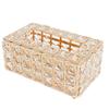 Tabletop Crystal Tissue Box 205*12*95cm Paper Box Gold Crystal Napkin Holder for Bathroom Restaurant Dining Room Bedroom