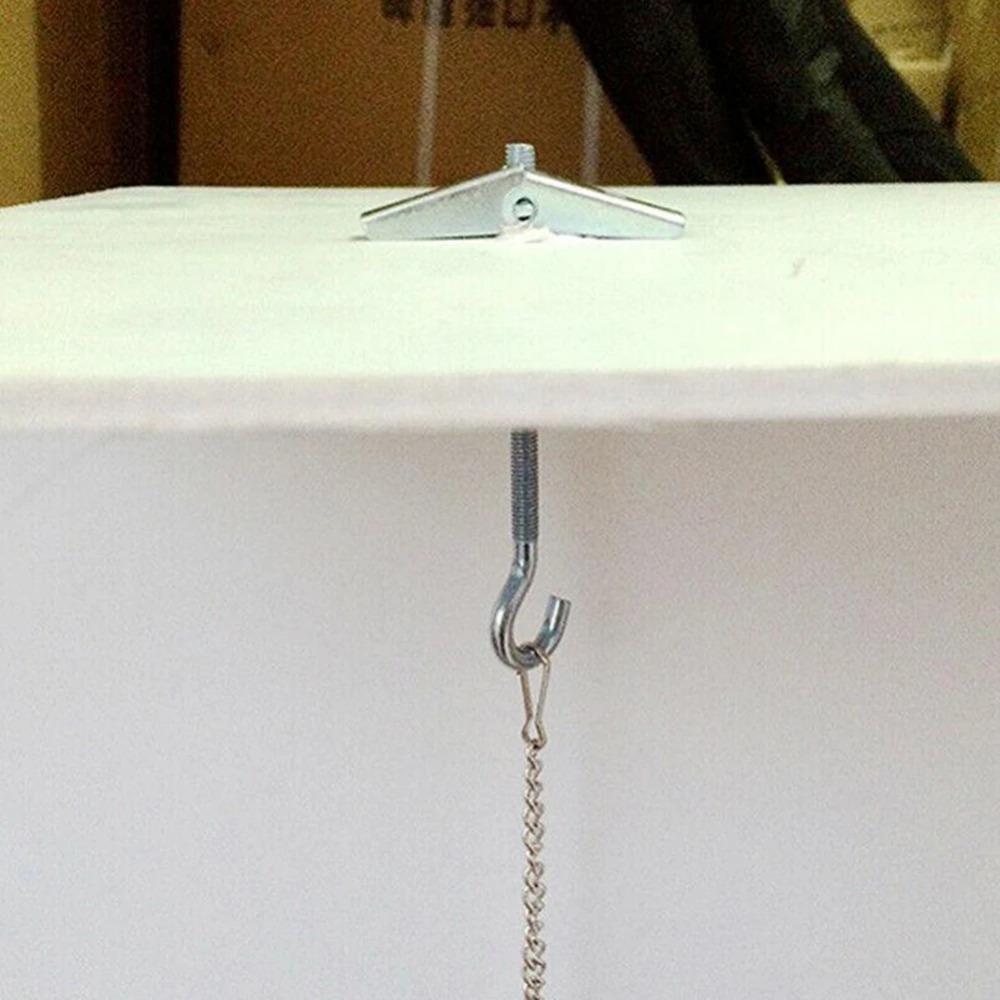 6Pcs/Lot Ceiling Rotary Hook Reusable Metal Spring Toggle Wing Bolt Hook for Hanging Lamps Bedspreads