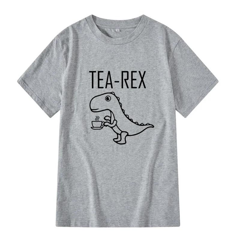 Summer Casual Men's T-shirt Top Quality 100% Cotton Cool Funny Dinosaur Design Printing O-neck For Men T-shirt Male Tee Shirts
