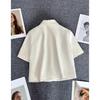 Summer Thin Short White Jacket.for Women, Fashionable Casual Jacket. with Short Sleeves