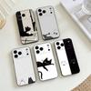 Süße Katzen Kunst Drucke Handyhülle Für iPhone 17, 16,15,14,13,12,11 X XR Plus,Andere Weiche Schwarze Hülle