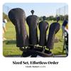 4 Pieces Golf Club Head Cover Stretch-Fit Sporting Goods Snug for Golfers