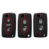 Silikon Klapp-Fernbedienung Auto Schlüsselhülle Abdeckung für C2 C3 C4 C5 C6 Xsara Berlingo Peugeot 207 307 308 407 607 807 Schutz Fob