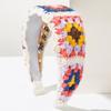 Knitted Hairband with Flower-shaped Hollowed-out Design, Hair Ribbon Hairband for Women, Versatile and Handmade, Sweet and Charming.