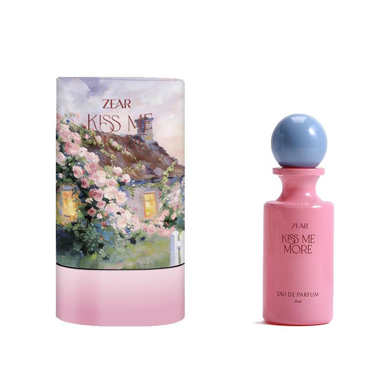 Langanhaltendes leicht blumiges Damenduftparfüm in einer zylindrischen Geschenkbox