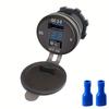 Quick Charging QC 3.0 USB Car Charger Socket with Voltmeter USB Charger Socket with Switch for Cars Motorcycles ATVs Boats