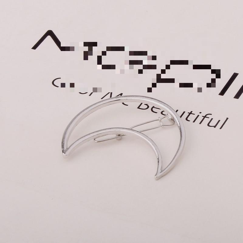 Big Card Exaggerated Girl Triangle Moon Hairpin Clip Hair Accessories Jewelry Hair Clips Geometric Shape Side Clip Headwear