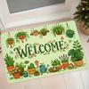 1pc Non-Slip Absorbent Welcome Flannel Doormat Suitable for Entryway, Bathroom, Kitchen, Bedroom - Soft Machine-Washable with Cushioned Backing, Suita