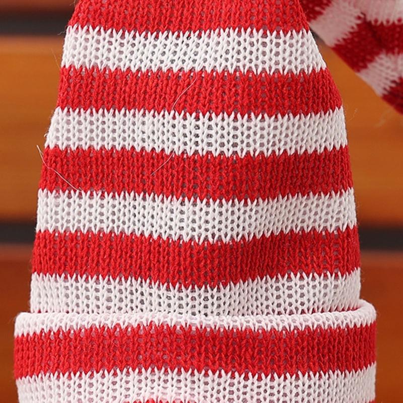 Santa Face Knitted Bottle Toppers Holiday Homes Decors For Christmas Dining Table Centerpieces And Kids Friendly