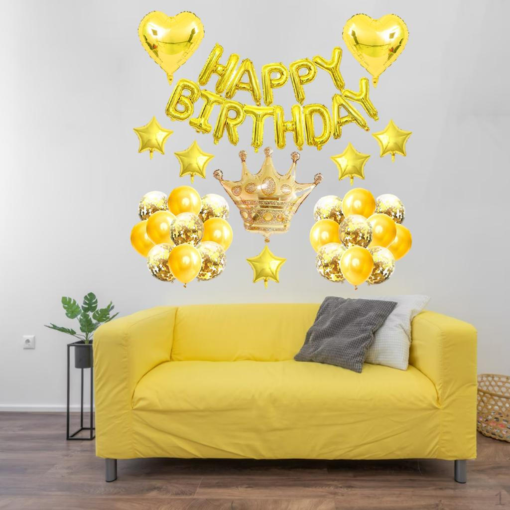 Decorative Happy Birthday Balloons Letter for home and indoor