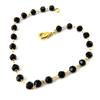 Les Trésors De Lily [P2388] - Gold Plated Bracelet 'Sissi' Black - 17.5 Cm 4 Mm