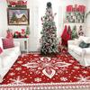 Christmas Rug Red Snowflake Area Rugs Washable for Kids Girls Women Floral Snowflake Carpet for Living Room Bedroom Nursery