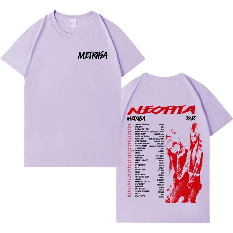Rapper Metrika Fashion Album Graphic Tees Mens Women Oversized Cotton Tshirts Hip Hop High Quality Casual Short Sleeve Tshirt