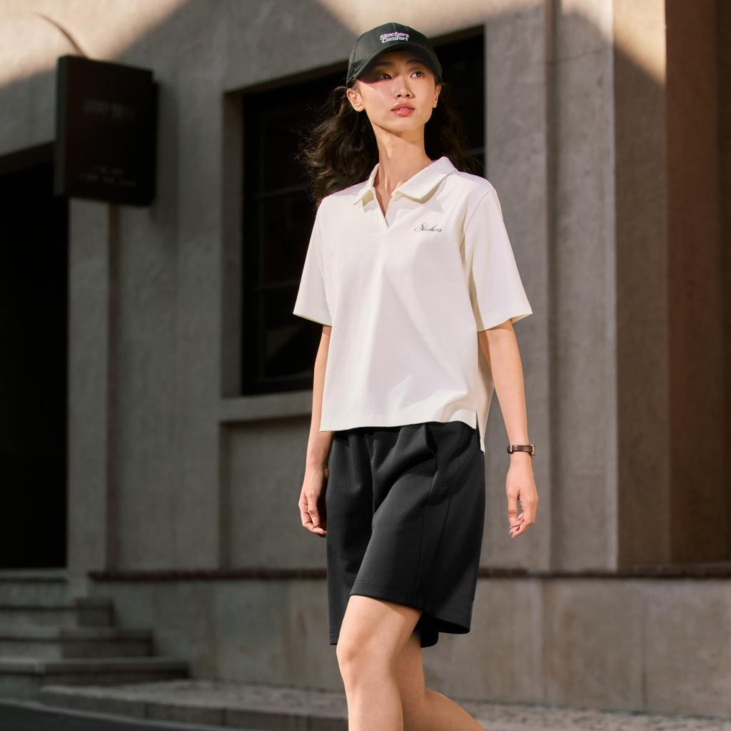 Skechers Comfortable Soft Skin-Friendly Casual Shorts Women bottoms L126W036-0018