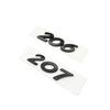 ALMVIS 3D Black Silver Letters 206 207 301 307 308 408 508 Emblem Peugeot