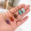 Natural Crystal Pendant, Amethyst, Lapis Lazuli, Necklace, Double Pointed Pillar, Jewelry