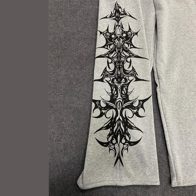 Evropské a americké Y2K ležérní kalhoty s potiskem pro muže a ženy