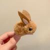 3D Plush Rabbit Hair Clip for Girls - Cute Hair Accessory