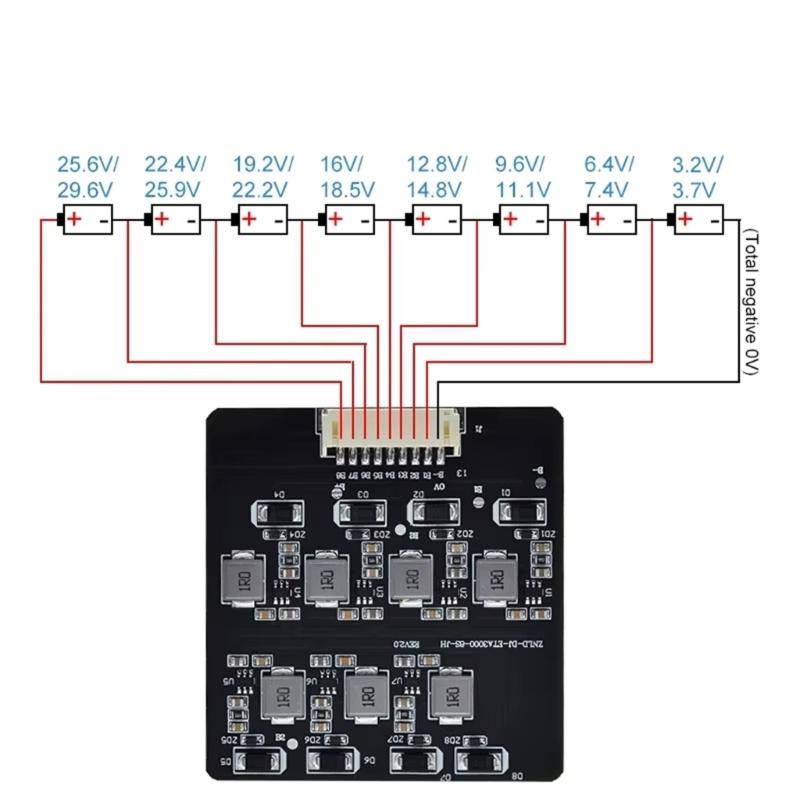 Intelligent  Energy Transfer Board High Efficiency Lithium Battery Balancers Module Simple Installation for Lithium Batteries