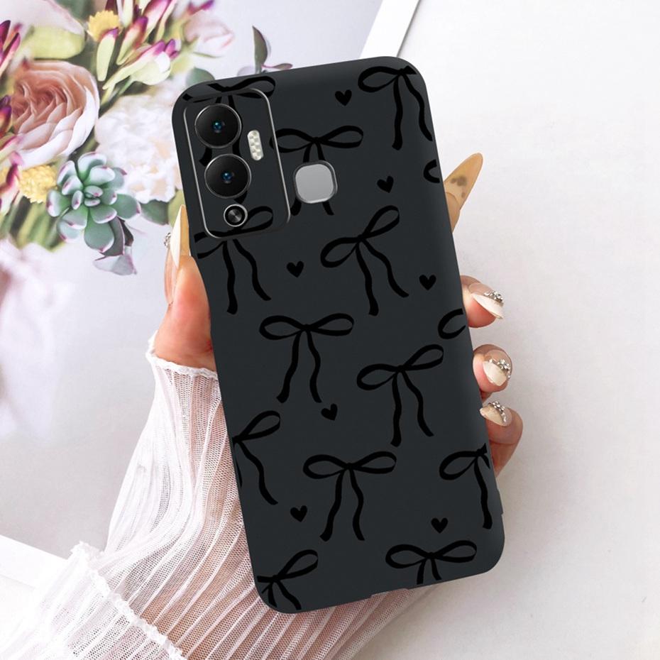 Cute Printing Phone Case For Infinix Hot 12 Play Hot12i Soft Black Silicone Cases For Infinix Hot 12i 12Play Covers Bumpers