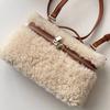 Autumn Winter Lamb Fur Velvet Lunch Box Bag Women'S Handbag Oulder Crossbody Bag