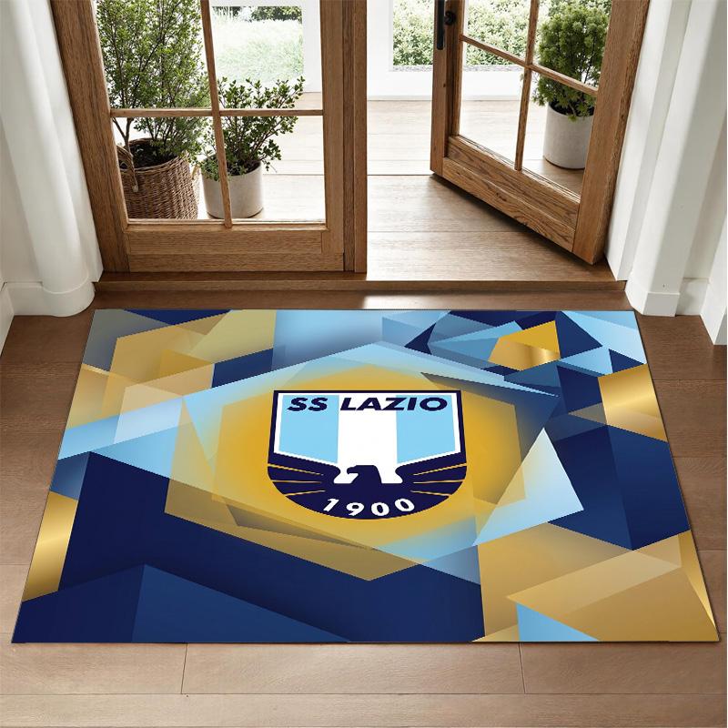 Lazio FC Design Crystal Velvet Rug Soft Decorative Mat for Bedroom Entrance