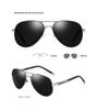 Men's Vintage Large Frame Polarized Driving Sunglasses - Spring Leg Frog Mirror HD 8503