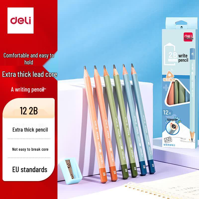 Deli Student Ergonomic Graphite Pencils