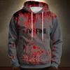Fashion Men's Hoodie Horror Bloody Patterns 3D Print Hoodies Spring And Autumn Street Casual Boy Sweatshirt Men's Oversized Top Clothing