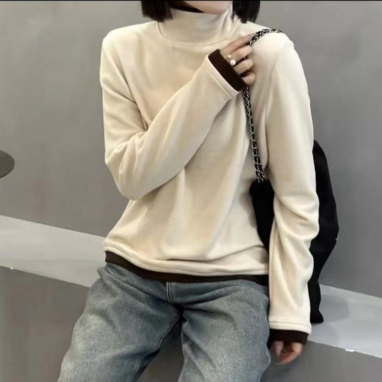 Winter Bestseller: High-Neck Fake Two-Piece German Cashmere Shirt - Fashionable and Youthful for Autumn and Winter