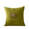 Embroidery Throw Pillow Cover Vintage Horse Pattern Light Luxury Sofa Cushion Waist Cover Simple Decorative Pillowcase