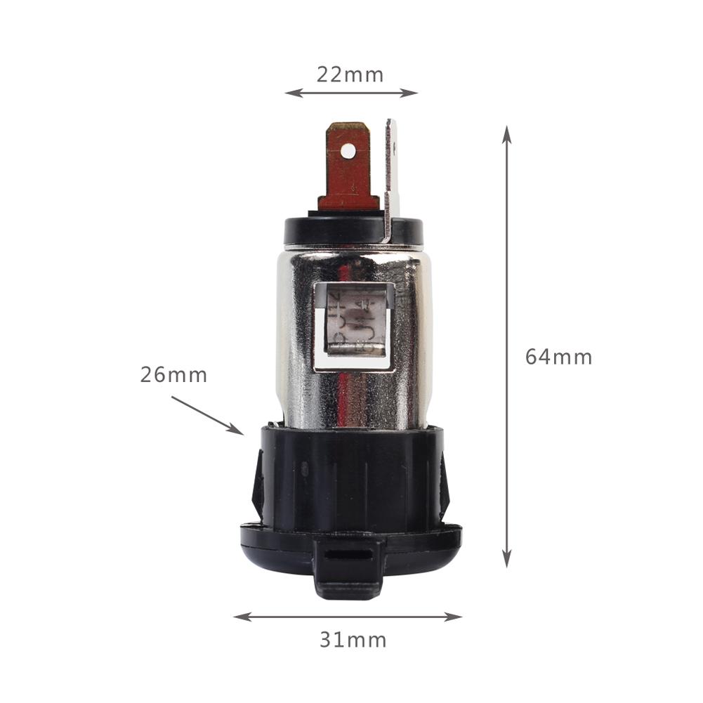 10-1PCS Max 10A Car Cigarette Lighter Waterproof Female Socket Seat with Cover Case 12V-24V Auto Truck Motorcycle Car Accessorie