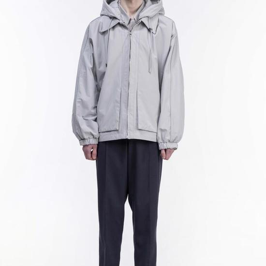 Gio Sanggio Balloon Cocoon Hoodie Gray ZF2JP204GY