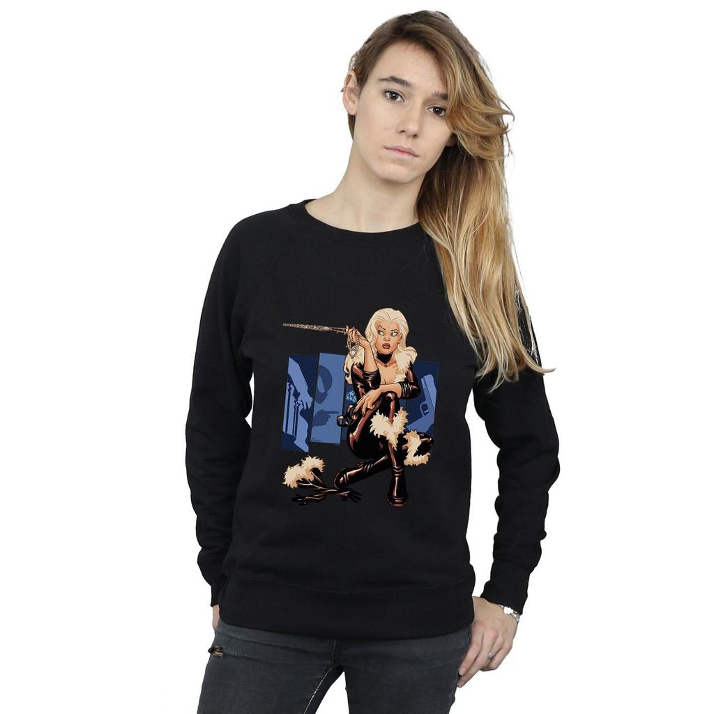 Marvel Womens/Ladies Black Cat Cover Sweatshirt