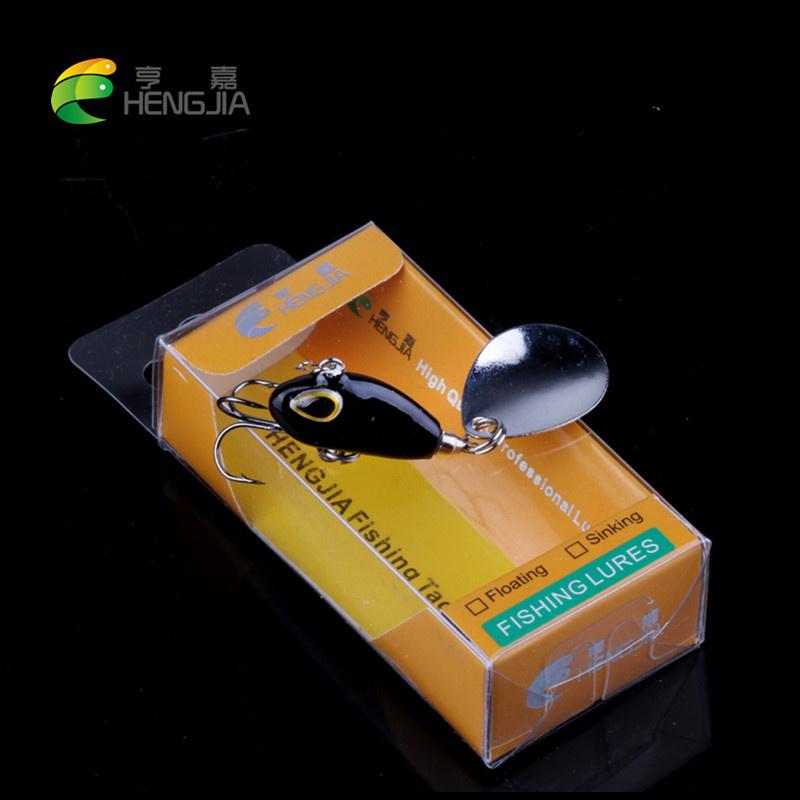 

HENGJIA 1 дюйм/0,41 унции Мини-металлическая приманка VIB с ложкой для ловли окуня-сома, форели, упаковка из 5 шт. чёрный
