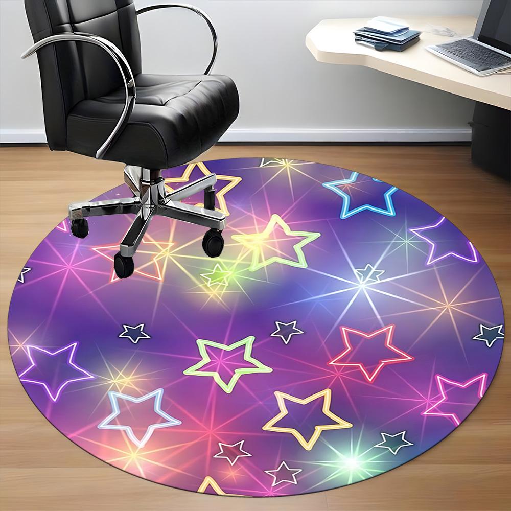 1pc Star SkyChair Carpet for Office, Indoor Non-Slip Washable Polyester Fiber Carpet, Mat For Office, Machine Washable