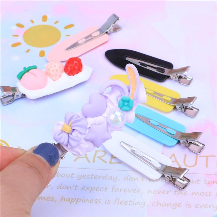 Seamless Girlish Heart Duckbill Hair Clips for Kids & Adults - Cute Bangs, BB, Cream Glue Accessories