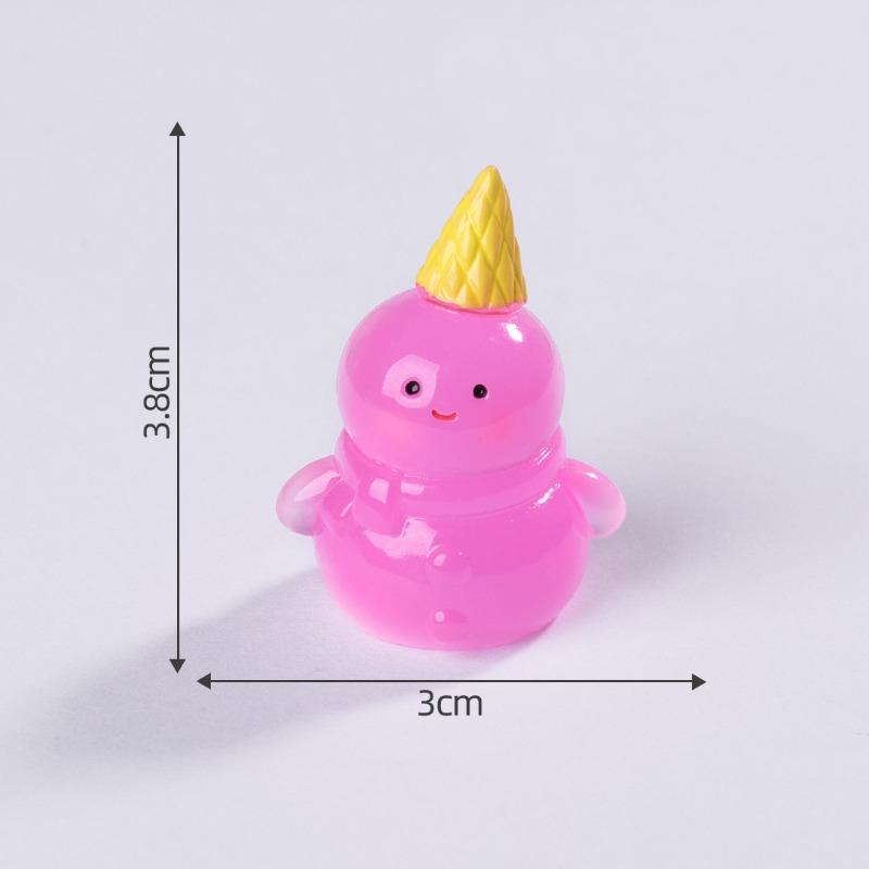 Cute Glow-in-the-dark Micro-landscape SnowmenSnowfields Christmas Decorations, Accessories Car Mini Ornaments