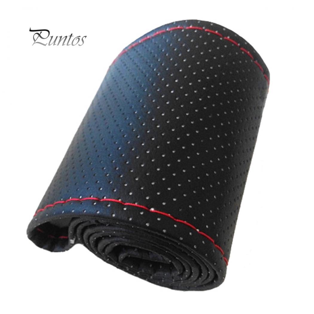 

Универсальный автомобильный чехол на руль, протектор руля, украшение «сделай сам» L чёрный/красный