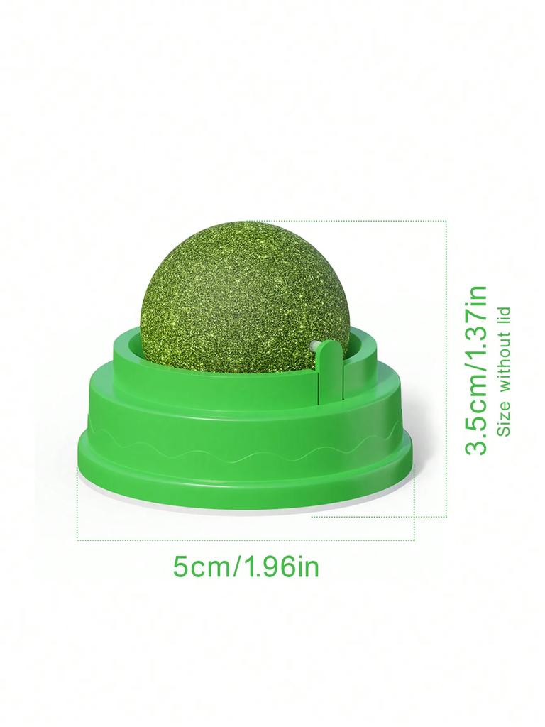 5pcs Catnip Balls, Interactive Cat Toy for Teeth Cleaning and Hair Removal, Stickable and Rotating