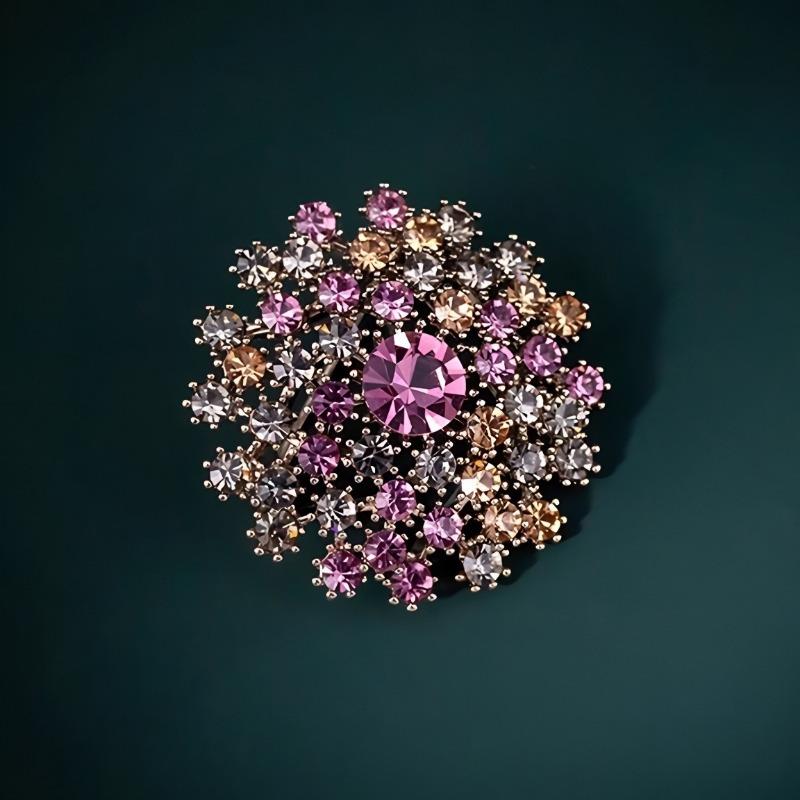 

Красочная брошь с дизайном одуванчика с бриллиантами, Элегантная и роскошная брошь, Изысканная корсажная брошь