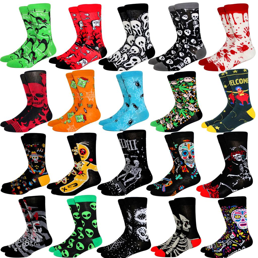 Nouveaux Chaussettes Halloween Femmes Harajuku Chaussettes Squelette Drôle Alien Hommes Chaussettes Chaussettes Citrouille Chaussettes Monstre Chaussettes Mi-Mollet Chauve-Souris Chaussettes Anime