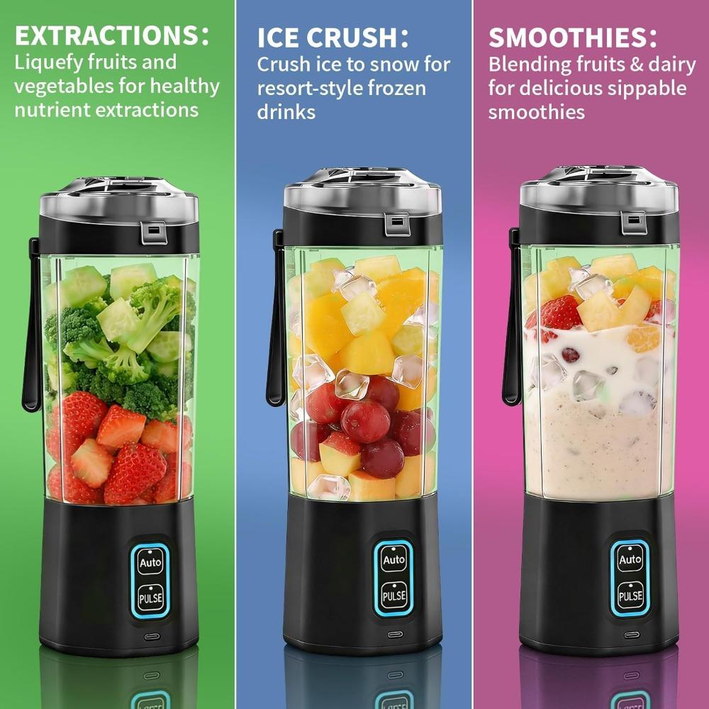 Portable Blender for Making Smoothies, 24 Oz Cordless Personal Juicer/protein Shaker Cup, BPA-free, Leak-proof Lid, Rechargeable.