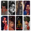 Fashion Black Girl Phone Case for Samsung Galaxy S23 S20 FE S22 S21 Ultra M21 M22 M32 S10 S10E S9 S8 Plus 5G Transparent Shell