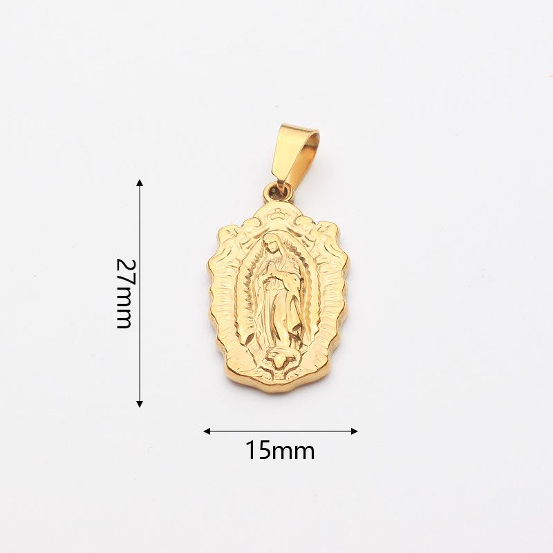 European Retro Cross Necklace Pendant in 18K Gold Stainless Steel - Elegant DIY Jewelry Accessory